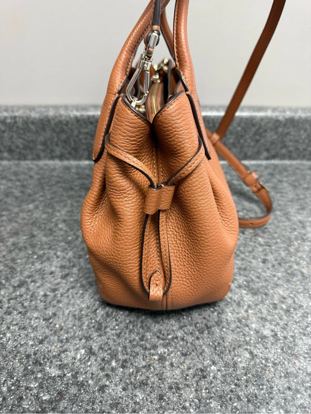 NWOT Kate Spade Dumpling Small Satchel Bag Crossbody WarmGingerbread Brown $379